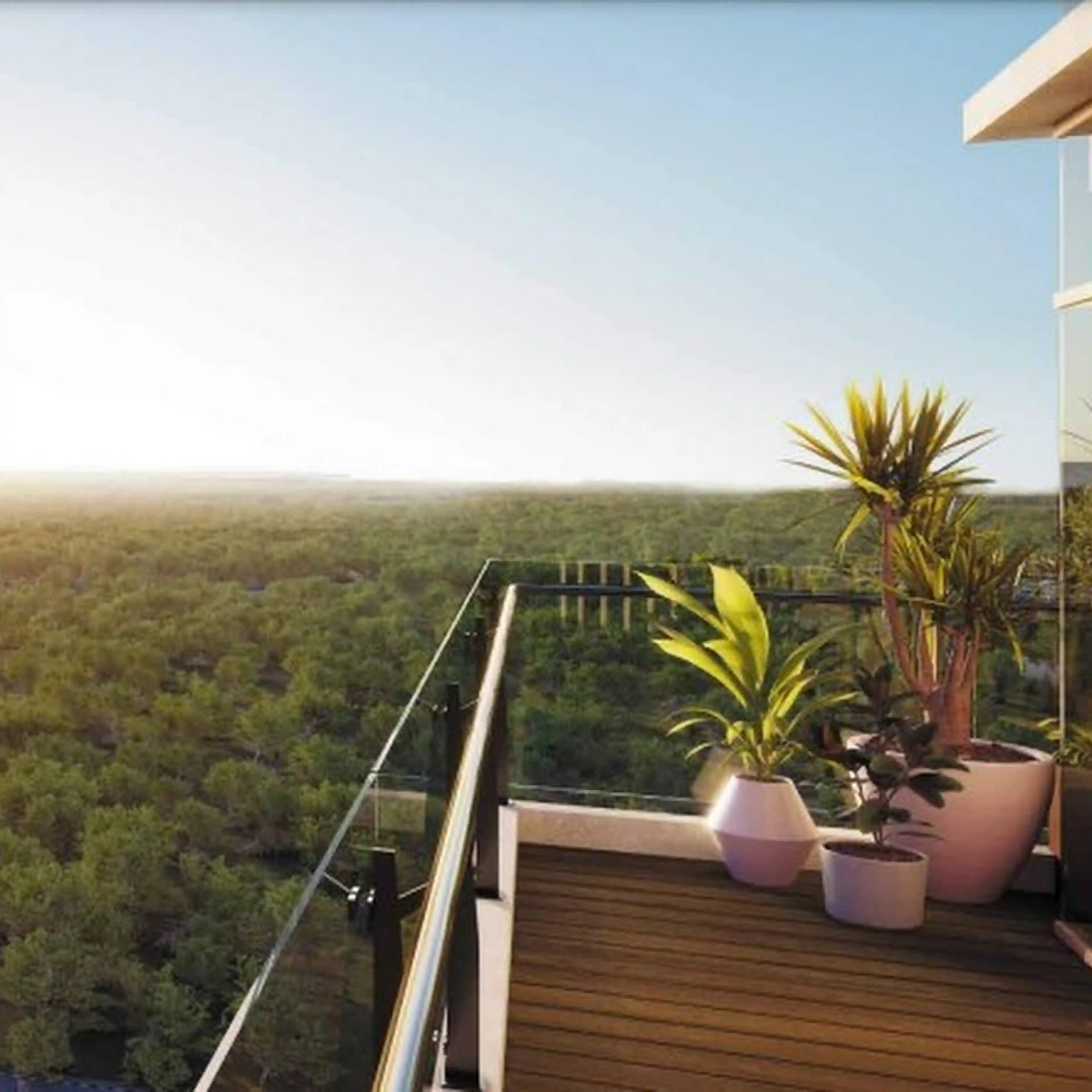 Balcony view from Shraddha Park City luxury residential tower